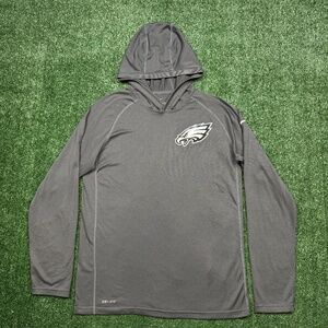 Philadelphia Eagles Hoodie T Shirt Men's Size M Gray Pullover NFL Football Nike